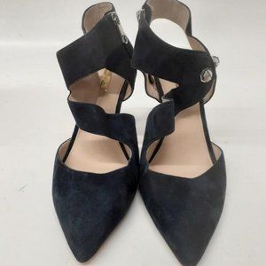 Louise Et Cie Heeled Zippered Pointed Toe Shoes Sz 10 Indigo